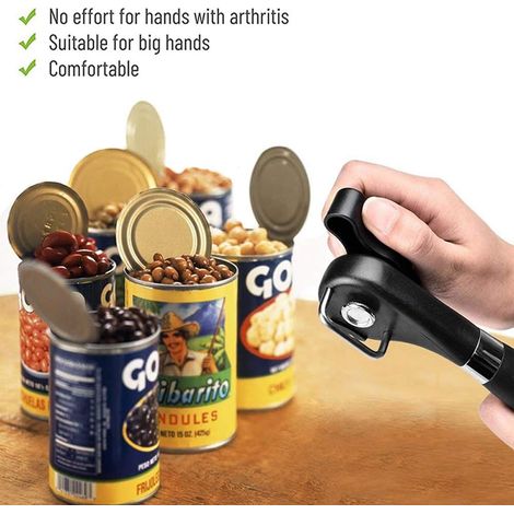 Manueller Dosenöffner Mit Glatten Kanten, Ohne Scharfe Kanten Und Mit Weichen Griffen, Aus Edelstahl, Professioneller Ergonomischer Dosenöffner Für Küche Und Gastronomie.