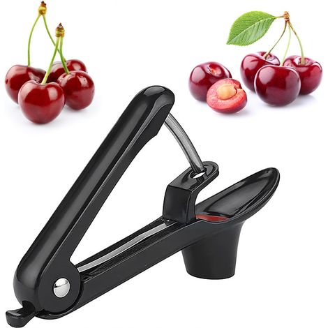 Manueller Kernentferner Für Kirschen, Oliven, Pflaumen Usw. (schwarz, 20 Cm)