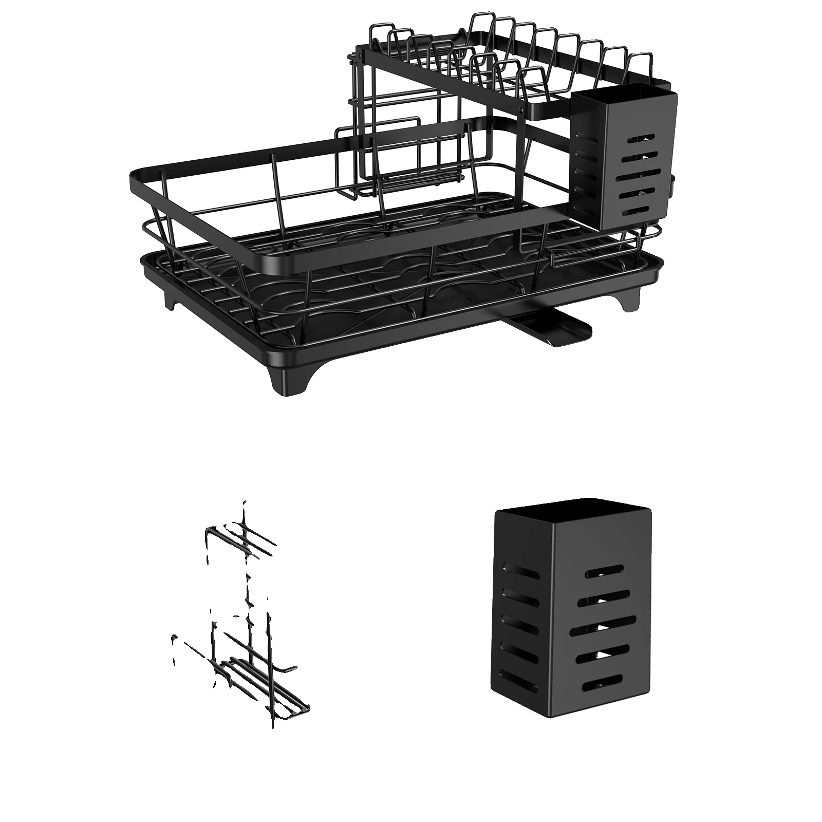 Geschirrabtropfgestell, 2-stöckiges Design, Umweltfreundliche Konstruktion, 2 Tier