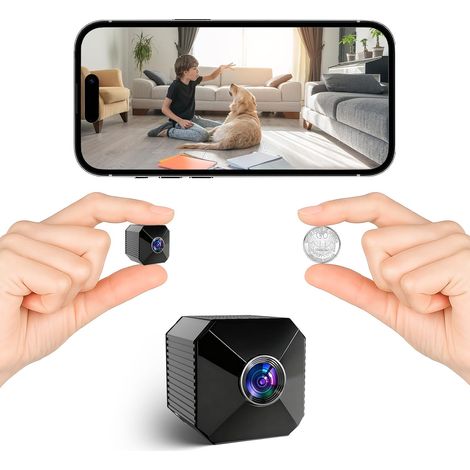 Mini-4k-funk-überwachungskamera – 6 Stunden Akkulaufzeit – Blendfreie Nachtsicht – Bewegungsbenachrichtigungen – Dualer Speicher – Kompakte Babykamera Für Zuhause Und Büro