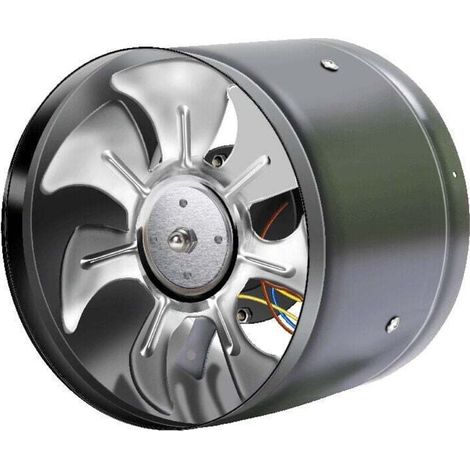 Mini-axialventilator 150 Mm – Edelstahl Und Verzinkter Stahl – 32-w-induktionsmotor – Luftdurchsatz 180 M³/h – Wand- Und Deckenmontage