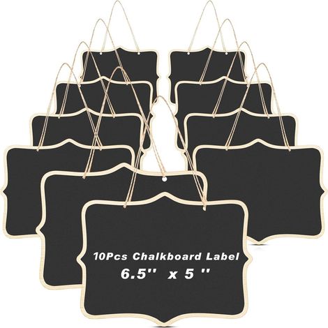 Mini-tafel – Pinnwand – Hängetafel – Weihnachtsdekoration – Rechteckige Tafel – 16 X 12 Cm – Schwarz, 10er-pack