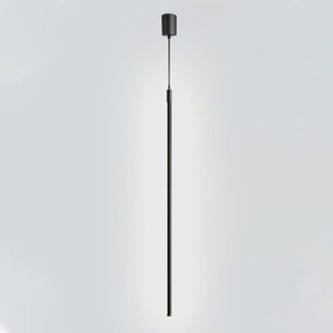 Moderne Und Minimalistische Lineare Led-pendelleuchte – Ideal Für Schlafzimmer, Wohnzimmer, Flure Usw. – Schwarzes, Warmes Licht