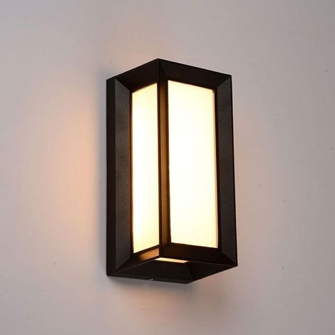 Moderne, Wasserdichte Led-lampe – Ideal Für Hotels, Gärten, Außenbereiche Und Terrassen – 1 Stück, Schwarz, Mit Bewegungsmelder