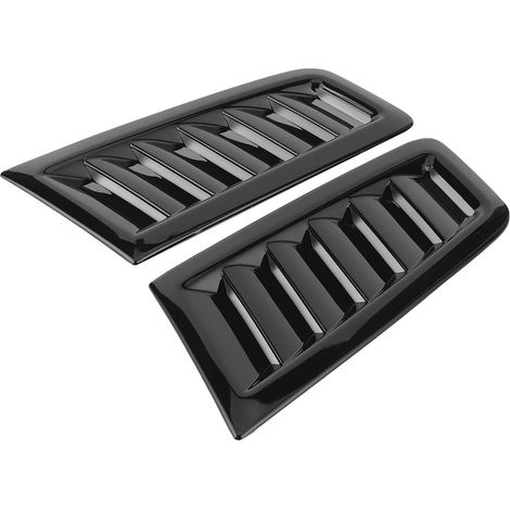 Motorhaubenentlüftungen - 2 Stück - Universelle Motorhaubenentlüftung - Motorhaube - Karosserieteile Kompatibel Mit Dem Fahrzeug - Passend Für Focus Rs Mk2 (glänzend Schwarz)