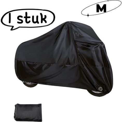 Motorradabdeckung – Rundumschutz Vor Regen Und Sonne, Ganzjährig – Passend Für Die Meisten Motorräder Und Roller – Größe M (200 X 90 X 100 Cm) – Schwarz