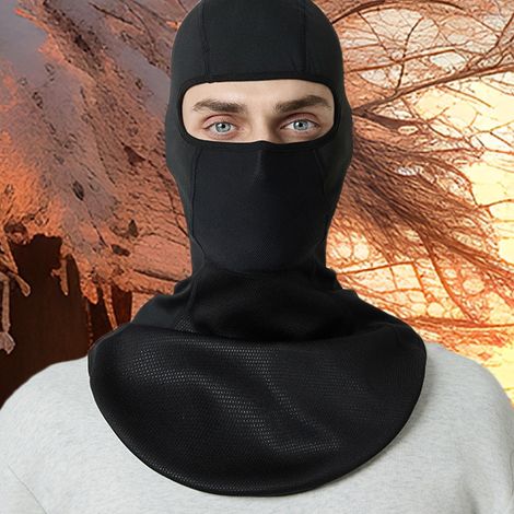 Motorradmaske – Warmer Vollgesichts- Und Nackenschutz – Ideal Für Outdoor-aktivitäten Und Wintersport – Winddicht – Schwarz