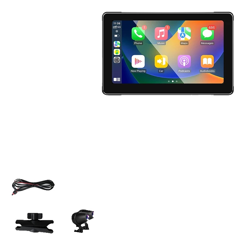 Motorrad-multimedia-player, Kabelloses Carplay, Android Auto, Mt-06 Dvr 7inch