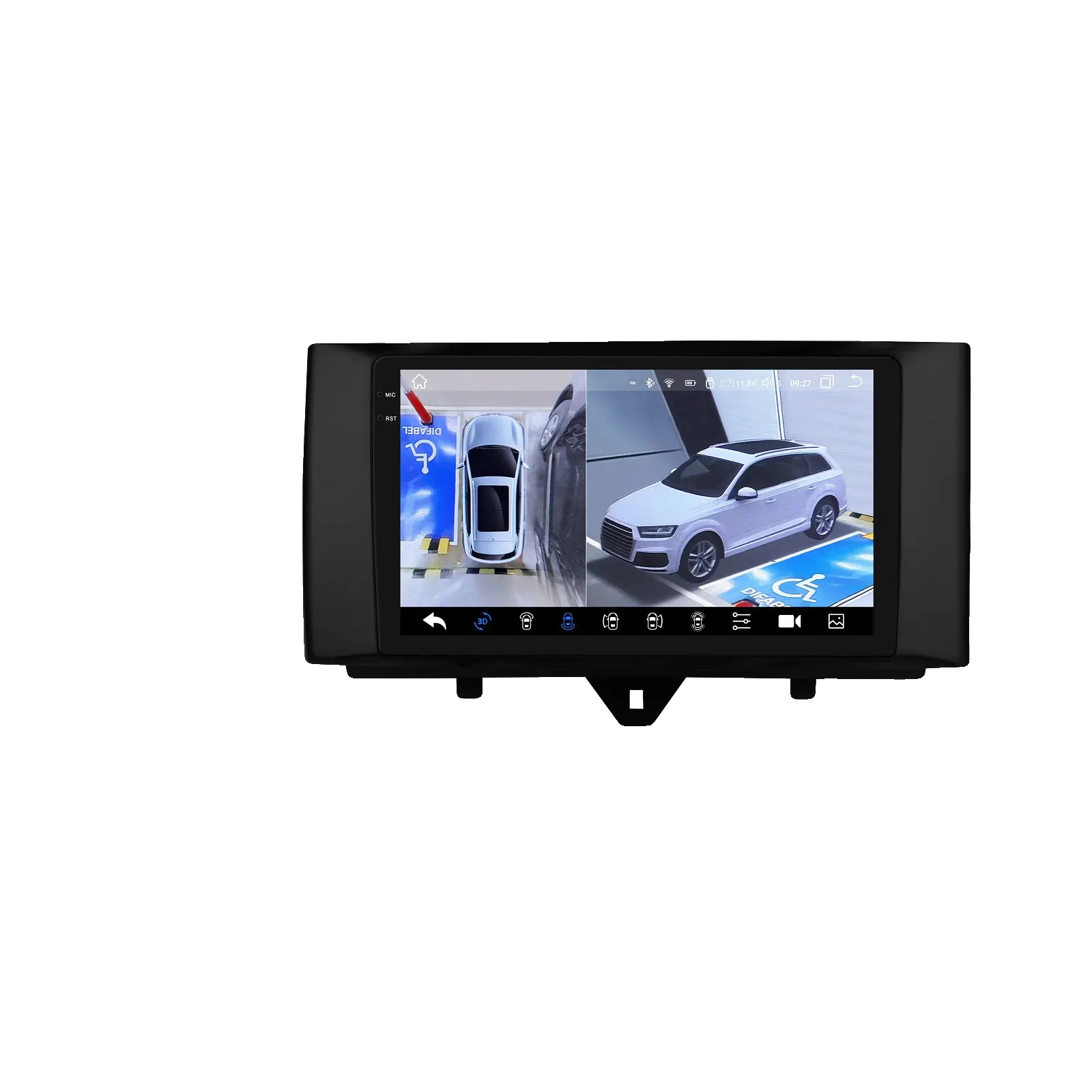 Autoradio, Multimedia-funktionalität, Touchscreen-display, Kompatibel Mit Mercedes Benz Smart Fortwo 451 2011 - 2015, Qs8pnc Mit 360-grad-kamera