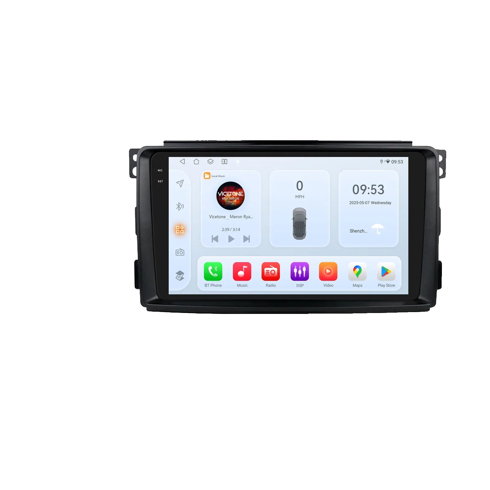 Autoradio, Smartphone-kompatibilität, Navigationssystem, Kompatibel Mit Smart Fortwo 451 2005-2015, Qs1 (8kern 3g 32g)