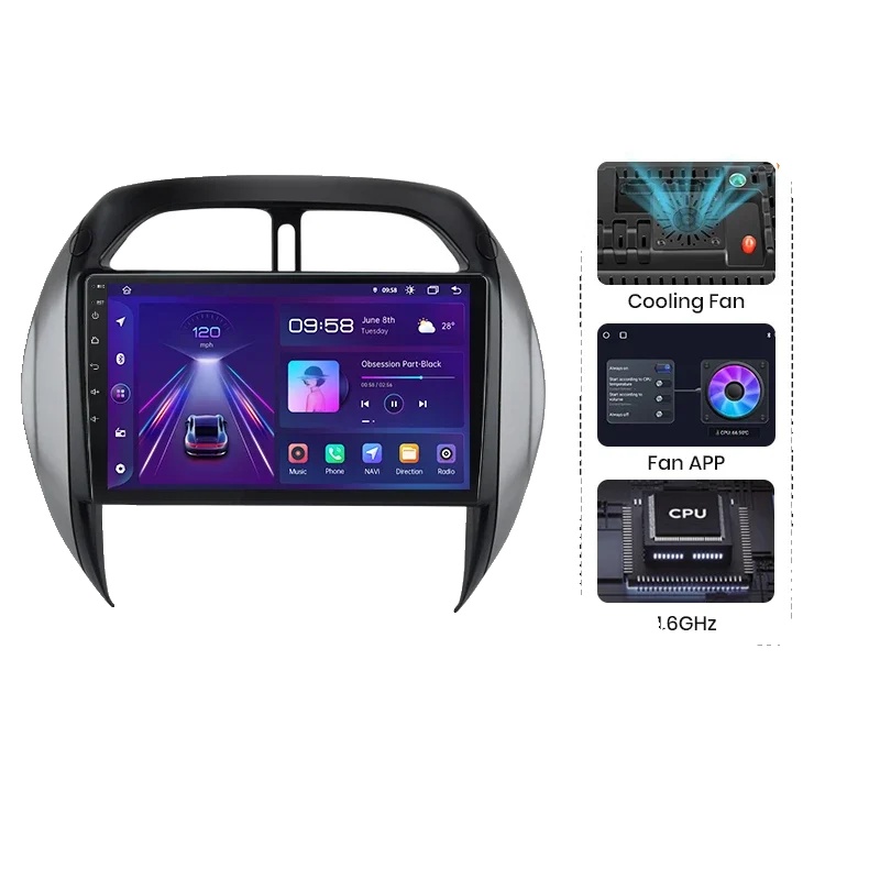 Carplay, Android Auto, Kabellose Konnektivität, Integriertes Gps, Kompatibilität Mit Toyota Rav4 2003-2005, V1 Plus (6gb 128gb)
