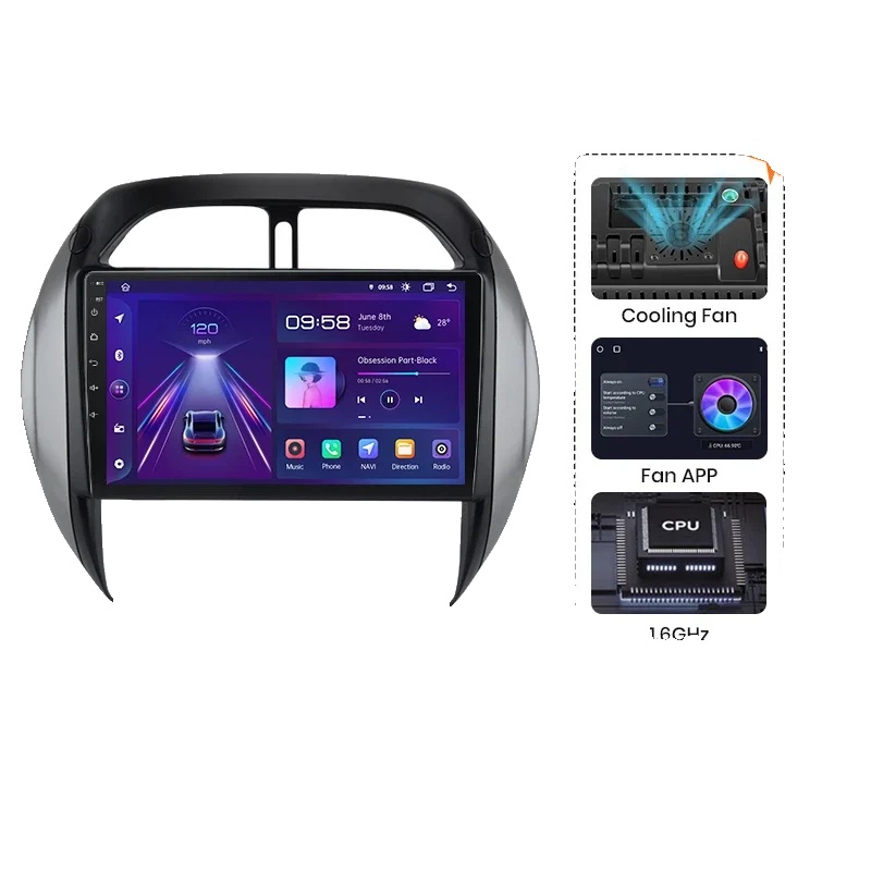 Carplay, Android Auto, Kabellose Konnektivität, Integriertes Gps, Kompatibilität Mit Toyota Rav4 2003-2005, V1 Plus (2gb 32gb)