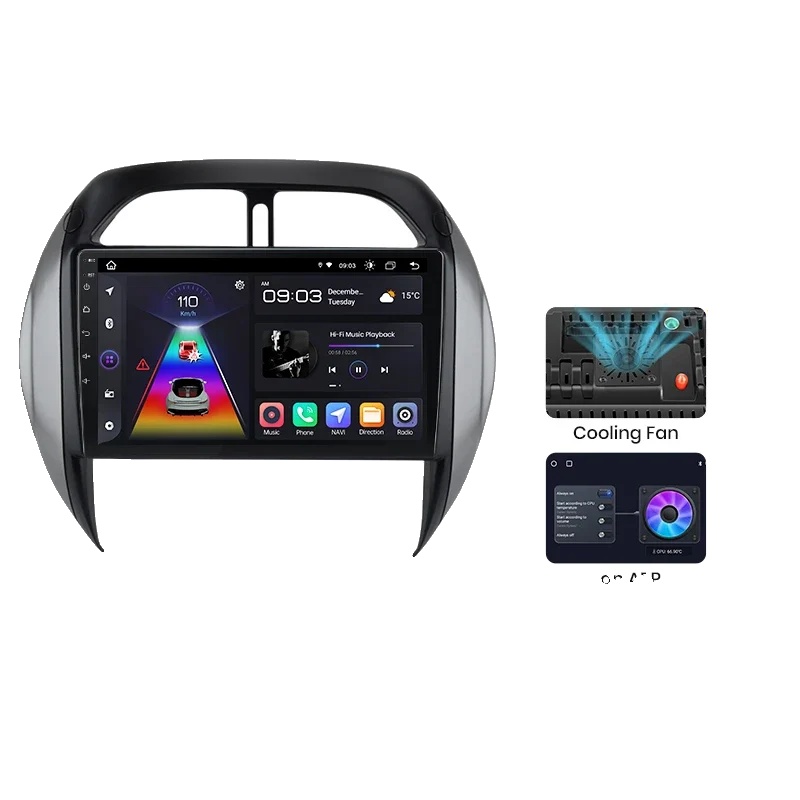 Carplay, Android Auto, Kabellose Konnektivität, Integriertes Gps, Kompatibilität Mit Toyota Rav4 2003-2005, V2 Plus(6gb 128gb)3d