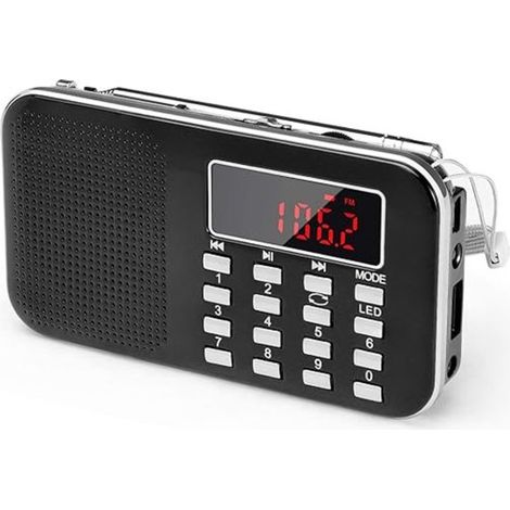 Notradio – Batteriebetriebenes Radio – Überlebensausrüstung – Kriegsradio – Katastrophenradio – Schwarz – Notrationen