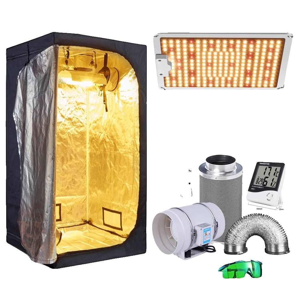 Wachszelt, Hydrokultursystem, Led-wachstumslichter, Wachszelt-kits 4-c, 100x100x200cm Kit