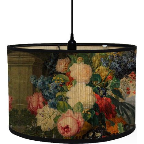 Ovale Lampenschirme Mit Blumenmuster – 30 Cm X 20 Cm – Retro-stil – Geeignet Für Kronleuchter Und Stehlampen – Blumenmuster