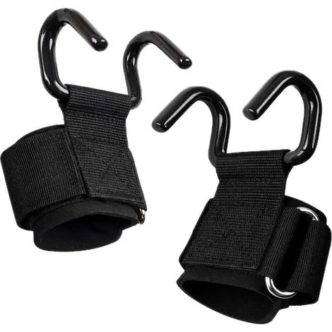 Paar Hochbelastbare Hebehaken – Tragfähigkeit 272 Kg, 8 Mm Neopren-handgelenkpolsterung, Rutschfeste Stahlhaken Und Verstellbare Nylonbänder Zum Anheben Vom Boden Und