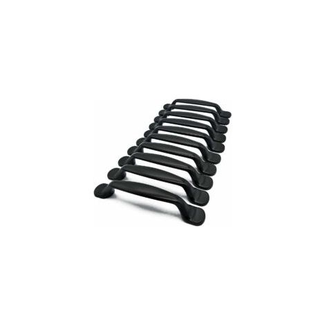Packung Mit 10 Schwarzen 128-mm-griffen Für Küchenschranktüren, Kleiderschränke, Schubladen Und Schlafzimmermöbel.