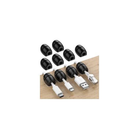 Packung Mit 10 Schwarzen Kabelmanagement-clips, Kabelorganisatoren Für Büro Und Zuhause