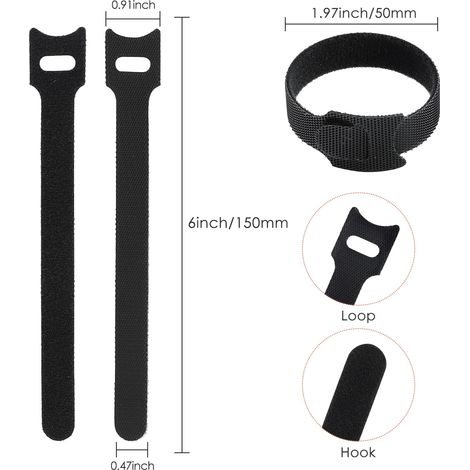 Packung Mit 120 Kabelbindern (15,2 Cm Lang). Wiederverwendbar Und Vielseitig Einsetzbar. Verstellbare Kabelführung. Erhältlich In 5 Farben.