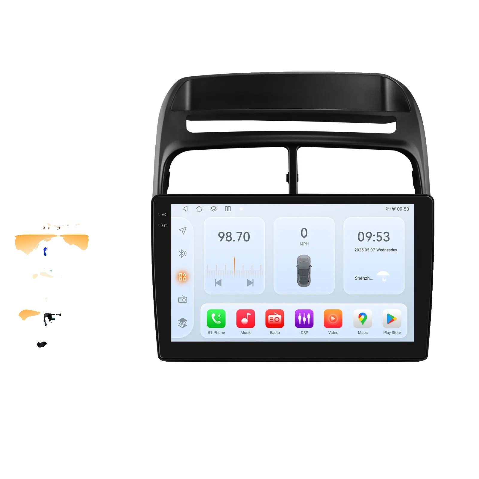 Autoradio, Smartphone-kompatibilität, Displaygröße, Kompatibel Mit Fiat Linea 2007-2012, Qs8 Ki Ahdc2