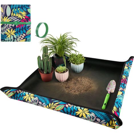 Pflanzmatte Zum Umpflanzen Und Minimieren Von Beschädigungen, Ca. 74,9 X 74,9 Cm, Oxford-gewebe, Wasserdichte Gartenmatte, Faltbarer Und Tragbarer Pflanzkasten Für Drinnen, Einzigartiges Geschenk Für.