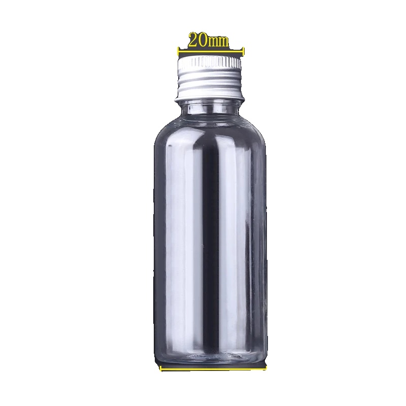 Mini-plastikflaschen-set, Umweltfreundliches Material, Auslaufsicheres Design, 60mlx10pcs, Schwarzer Aluminiumdeckel