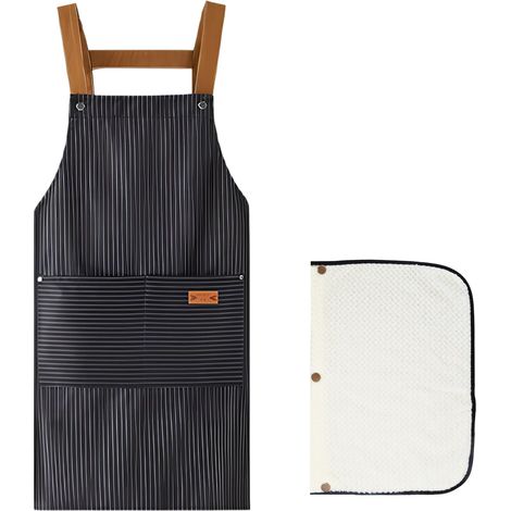 Professioneller Küchentisch Für Damen Und Herren, Wasser- Und Ölbeständig, Mit Zwei Taschen, Verstellbarer Tisch Mit Abnehmbarer Serviette Zum Grillen, Backen Und Kaffeekochen.