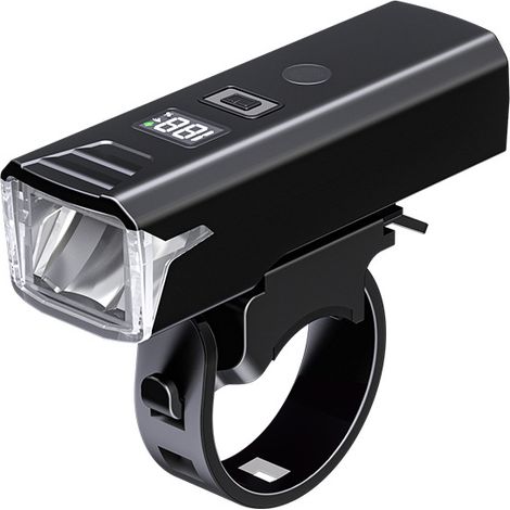 Q02 – Fahrradtaschenlampe Mit Digitalanzeige – Nachtlicht Für Radfahrer – Ipx4-regenschutz – Usb-aufladbar – Mountainbike – Kinderlampe – Schwarz