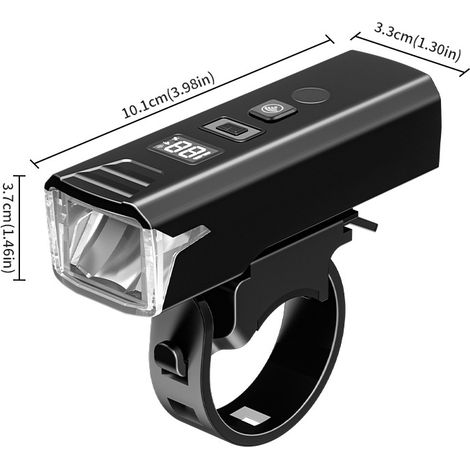 Q02l Digitalleuchte Mit Eingebauter Hupe, Fahrradlampe, Nachtfahrradscheinwerfer, Ipx4 Wasserdicht, Usb-aufladbar, Kinder-mountainbike-lampe, Schwarz.