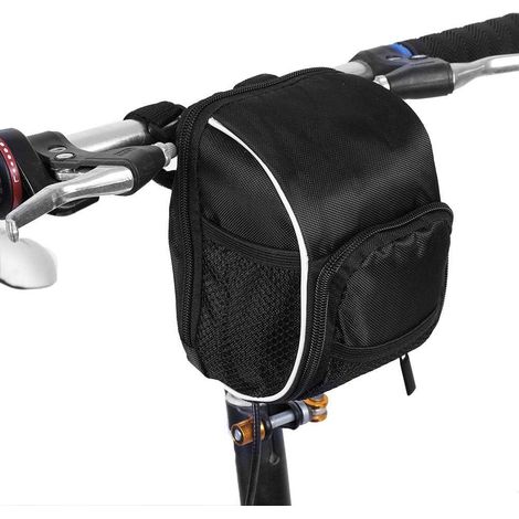 Rahmentasche, Fahrradtaschen-organizer, Lenkertasche, Multifunktionstasche, Faltbare Rahmentasche Für Vorne, Schnellbefestigung Mit Regenschutz, Schwarz