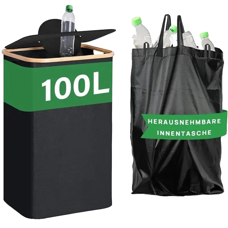 Recyclingbehälter, Große Kapazität, Herausnehmbarer Innenbeutel, 100l