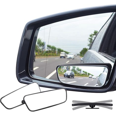 Rechteckiger Totwinkel-rückspiegel, Hd-glas, Abs-gehäuse, Weitwinkel-konvex-rückspiegel Für Pkw, Suv Und Lkw.