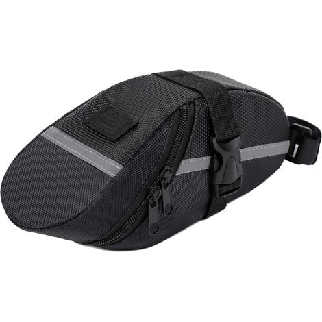 Reflektierende Und Wasserdichte Einteilige Fahrradsatteltasche (schwarz), Kompatibel Mit Mountainbikes/rennrädern.