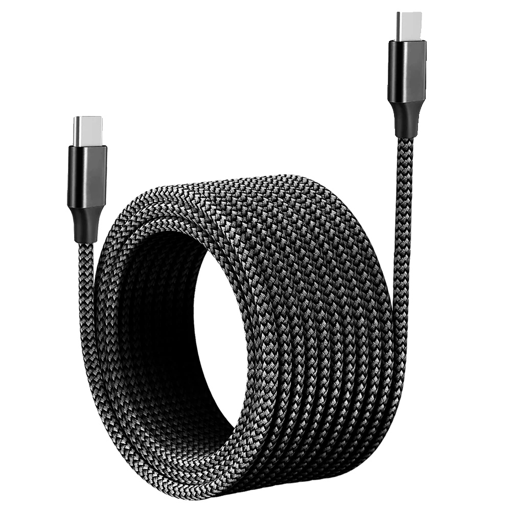 Ladekabel, 60w Pd Schnellladung, Langlebiges Nylon-geflecht-design, Schwarz-c, 5m