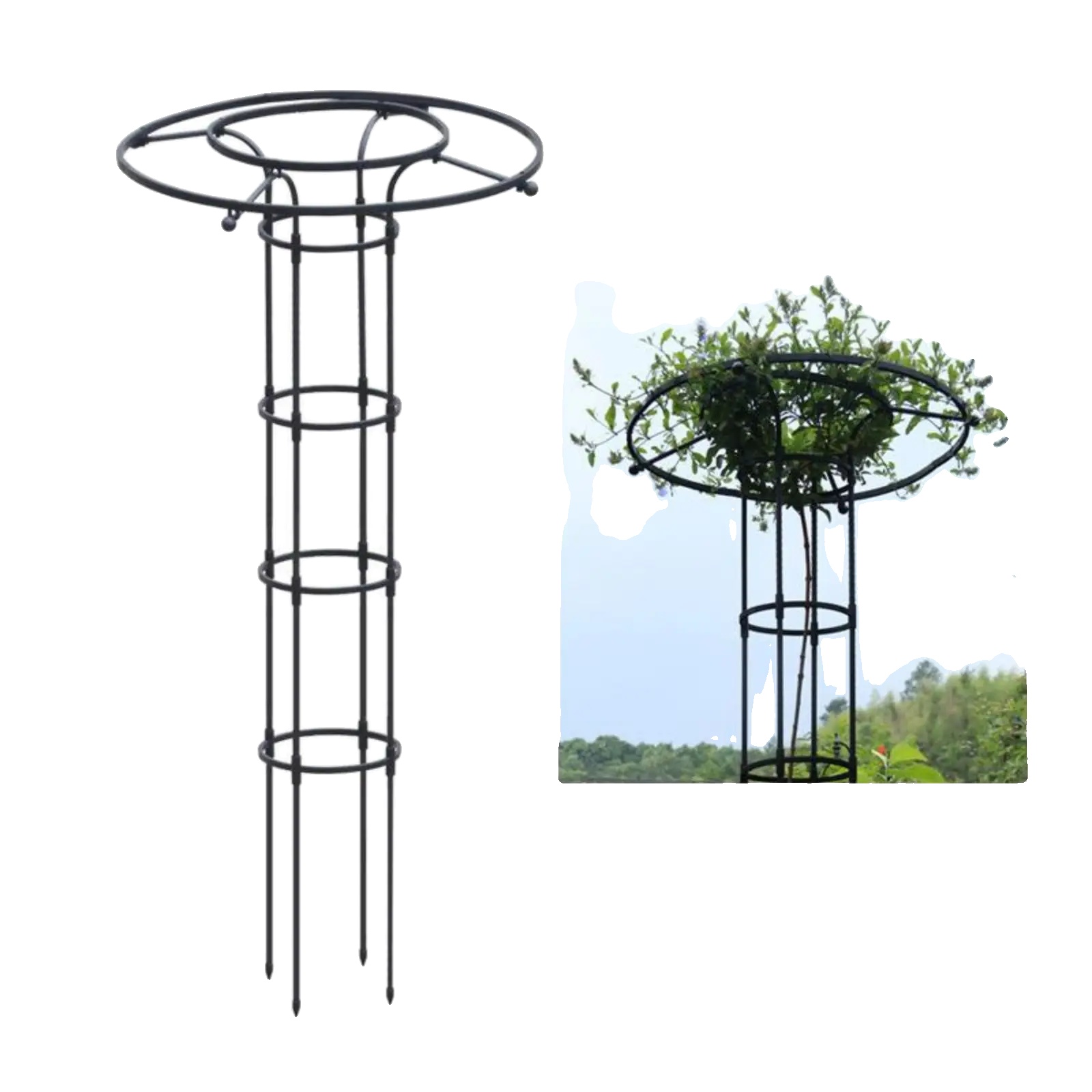 Garten-spalier, Metallrahmen, Vertikale Kletterpflanzenstütze, 150cm