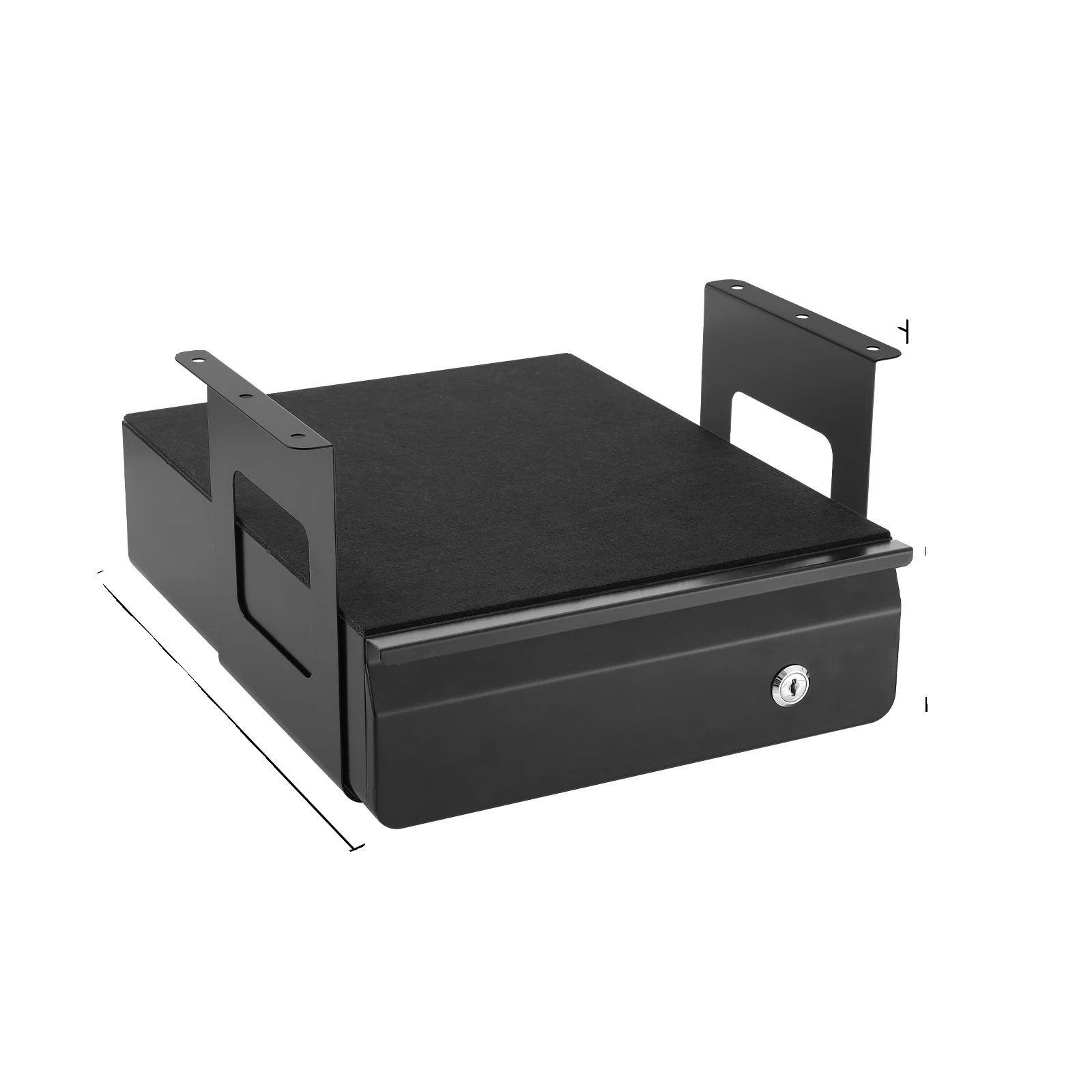 Untertischschublade, Abschließbares Design, Platzsparender Organizer, Einzelne Schicht