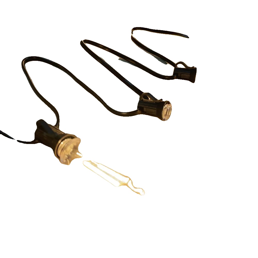 Außen Led Lichterkette, Bruchsichere Glühbirnen, Wasserdichtes Design, Warmes Schwarzes Kabel, Eu-stecker, 25m 40lampen