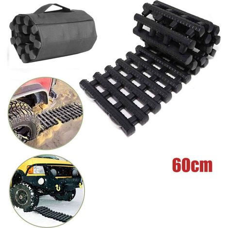 Rosvola 60 Cm Lange Tpr-traktionsmatte Für Die Reifenbergung, Reifenleiter, Automatische Notfall-traktionshilfe Mit Tasche