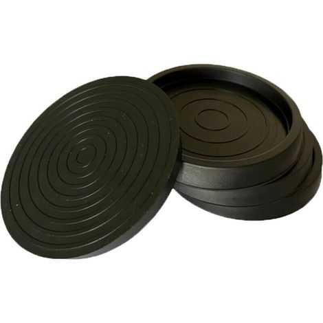 Rutschfeste Gummigleiter Zum Verrutschen Von Möbeln, Zum Schutz Von Fliesen, Holzböden Und Möbeln (schwarz), 4 Gleiter À 8,9 Cm