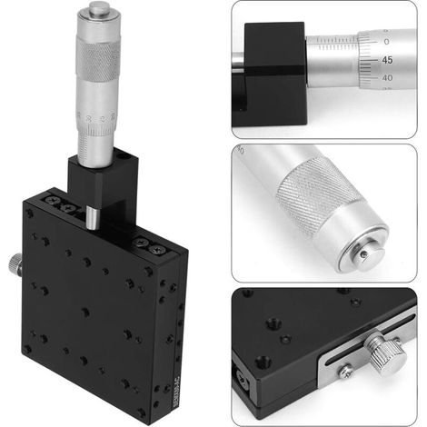 Semx80-as Lineartisch X, 80 X 80 Mm, Präzisions-linearverschiebetisch Mit Manueller Mikrometerschraube Und X-achsen-plattform, Kreuzrollenführung