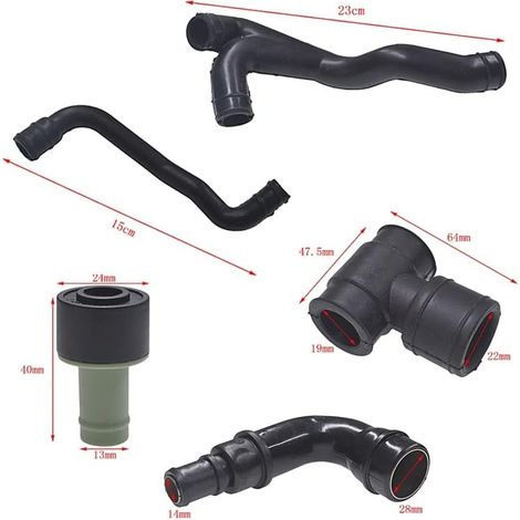 Satz Mit 8 Ansaug- Und Kurbelgehäuseentlüftungsschläuchen Für Toyota Tt 1.8l (1998-2006) - Teilenummer: 06a103213