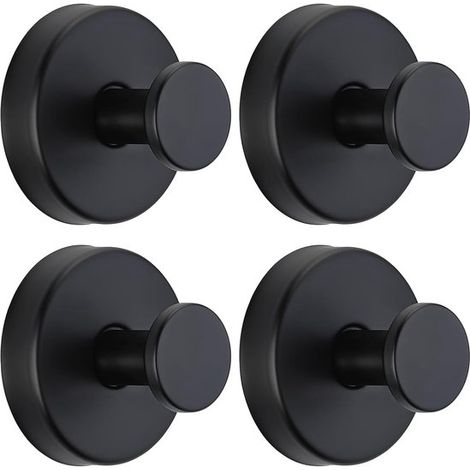 Saugnapfhaken – 4er-set – Handtuchhaken – Edelstahl-saugnapfhaken Für Duschhandtücher – Handtuchhalter – Für Fenster, Glas, Badezimmer, Küche – Schwarz