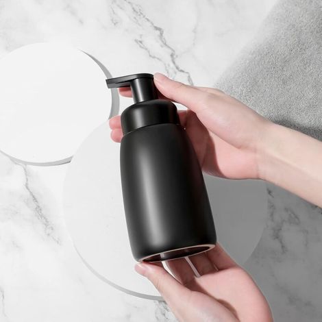 Schaumduschgelflasche Mit Pumpspender – Geeignet Für Bad, Küche Usw. – 1 Stück, Schwarz