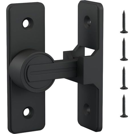 Scheunentorriegel, 90-grad-kippriegel – Geeignet Für Garten, Außenbereich Und Garage (schwarz), 1 Set