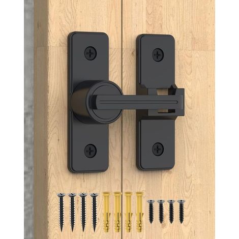 Scheunentorriegel, 180°-kippriegel – Geeignet Für Garten, Außenbereich Und Garage (schwarz), 1 Set