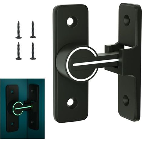 Scheunentorriegel, 90°-öffnungswinkel – Geeignet Für Gärten, Außenbereiche Und Garagen (schwarze Hintergrundbeleuchtung), 1 Set