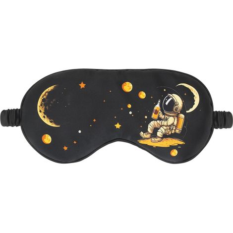 Schlafmaske Aus Seide, Kinderschlafmaske, Schlafmaske Mit Elastischem Kopfband, Reisemaske Mit Weltraummuster.
