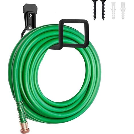 Schlauchhalter – Geeignet Zum Aufhängen Von Gartenschläuchen, Flexiblen Schläuchen Usw. – Maximale Traglast: 50–80 Kg, 1 Stück, Schwarz