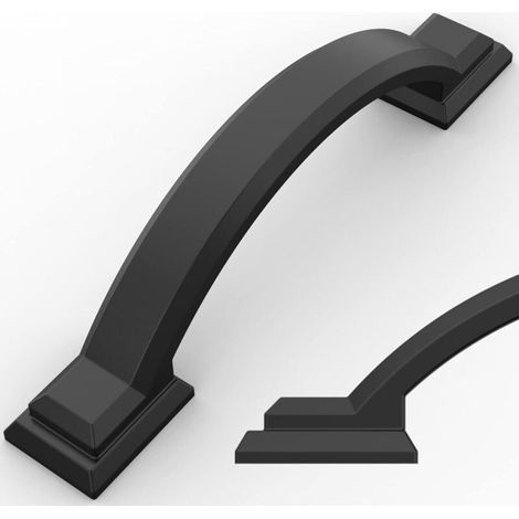 Schlichte Möbelgriffe – Geeignet Für Schränke, Kleiderschränke, Kommoden, Schubladen, Schminktische – 2er-set, Schwarz, 13,1 Cm
